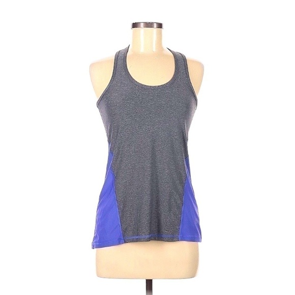 VOGO Athletica Women’s Sleeveless Razor Back Gray/Purple-Blue Tank Top Size-M - Picture 1 of 4